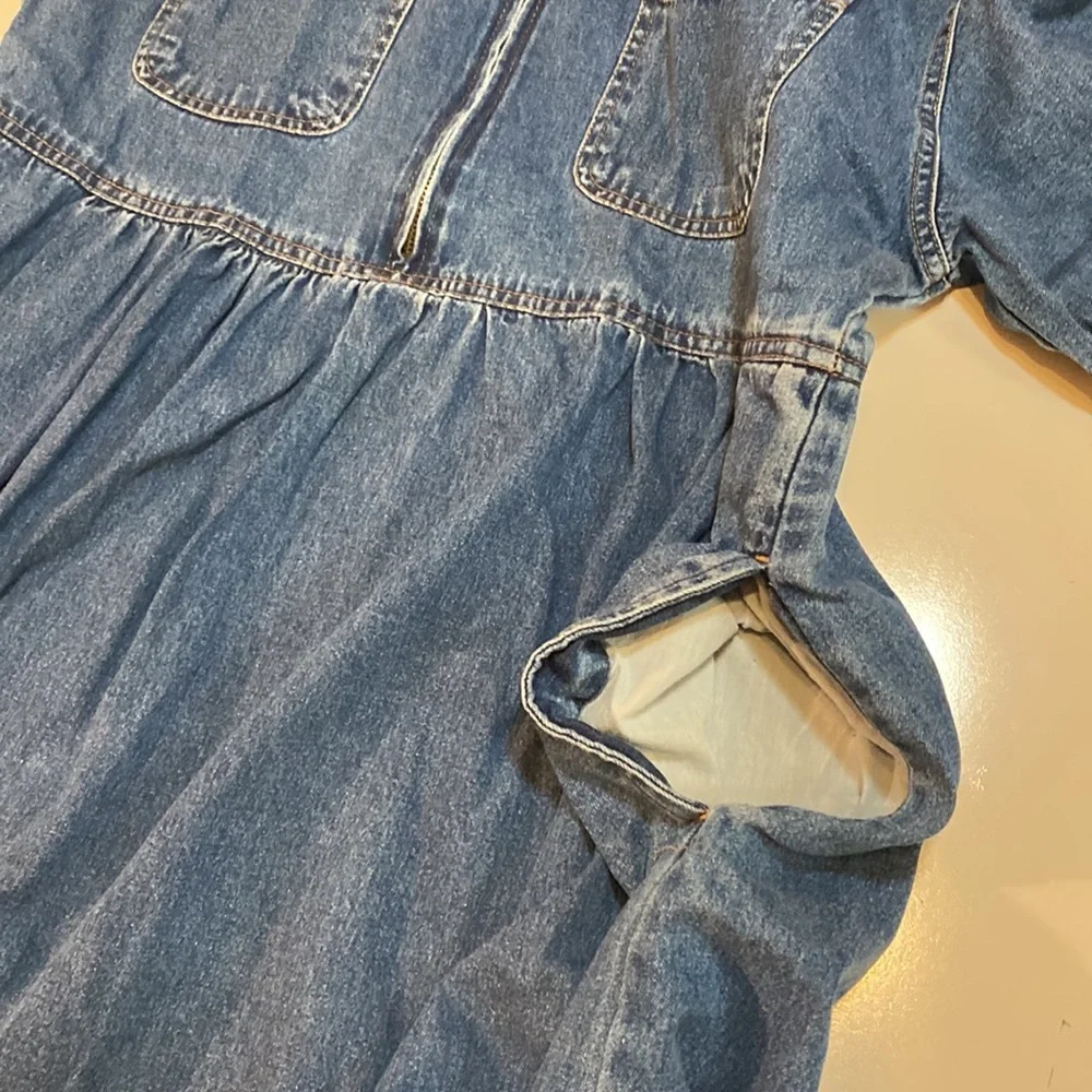 Cottage chic long sleeve denim dress - Picture 10 of 12